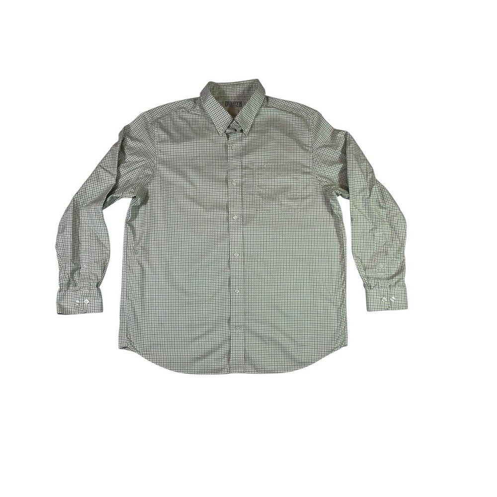Duluth Shirt Men XL Multi Windowpane Wrinklefighter Trim Long Sleeve Button Down